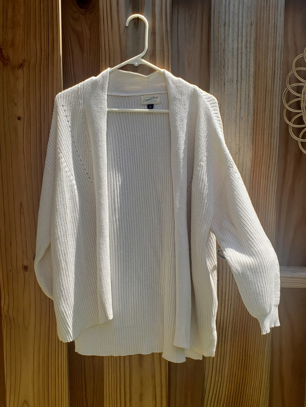 Universal Thread Ivory Open-Front Knit Cardigan